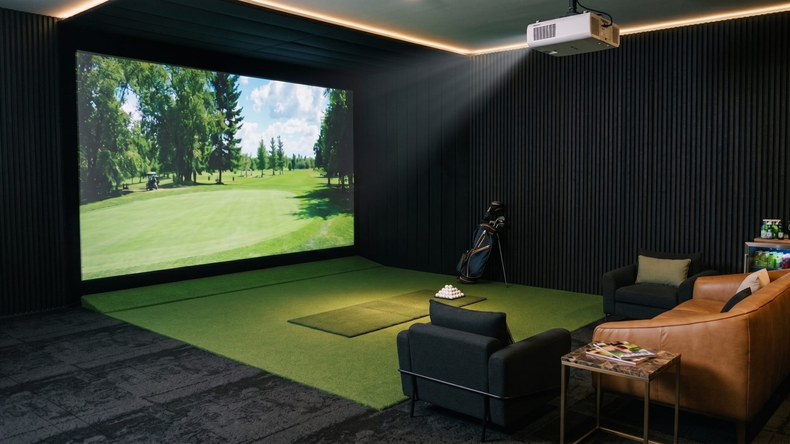 Golf and media room