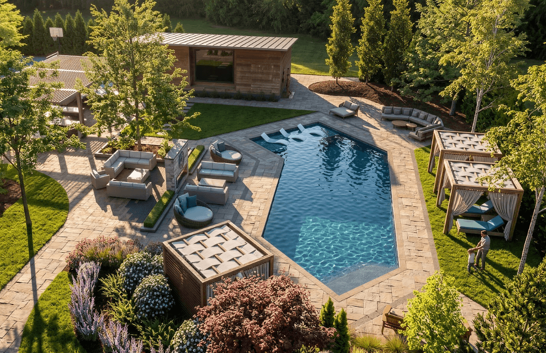 Outdoor Pool & Cabanas